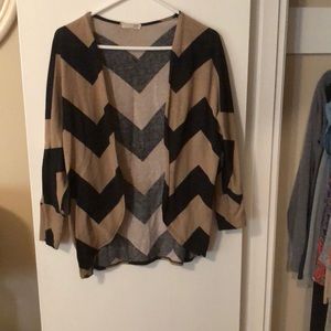 Black and Tan chevron cover up